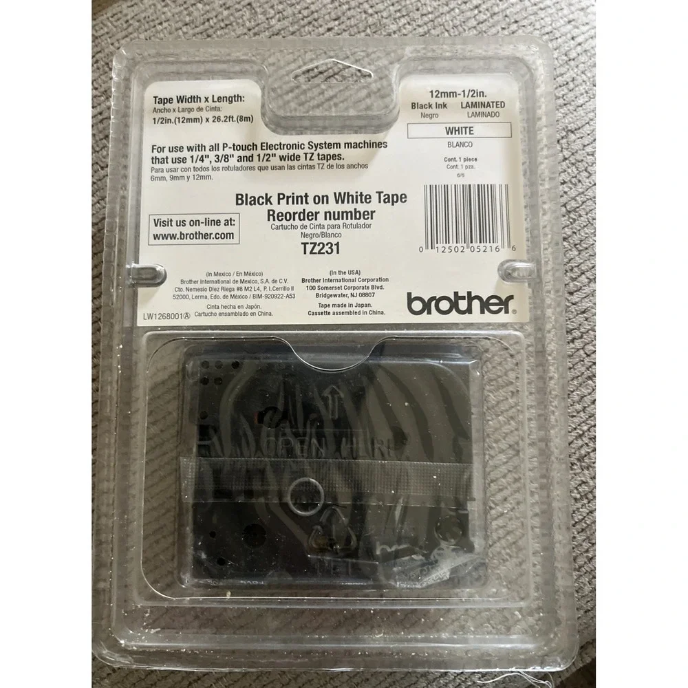 Brother TZ-231 P-Touch 1/2